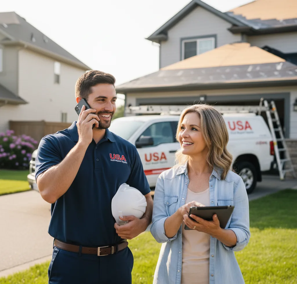 USA Roof Repair Experts customer support in Castleton
